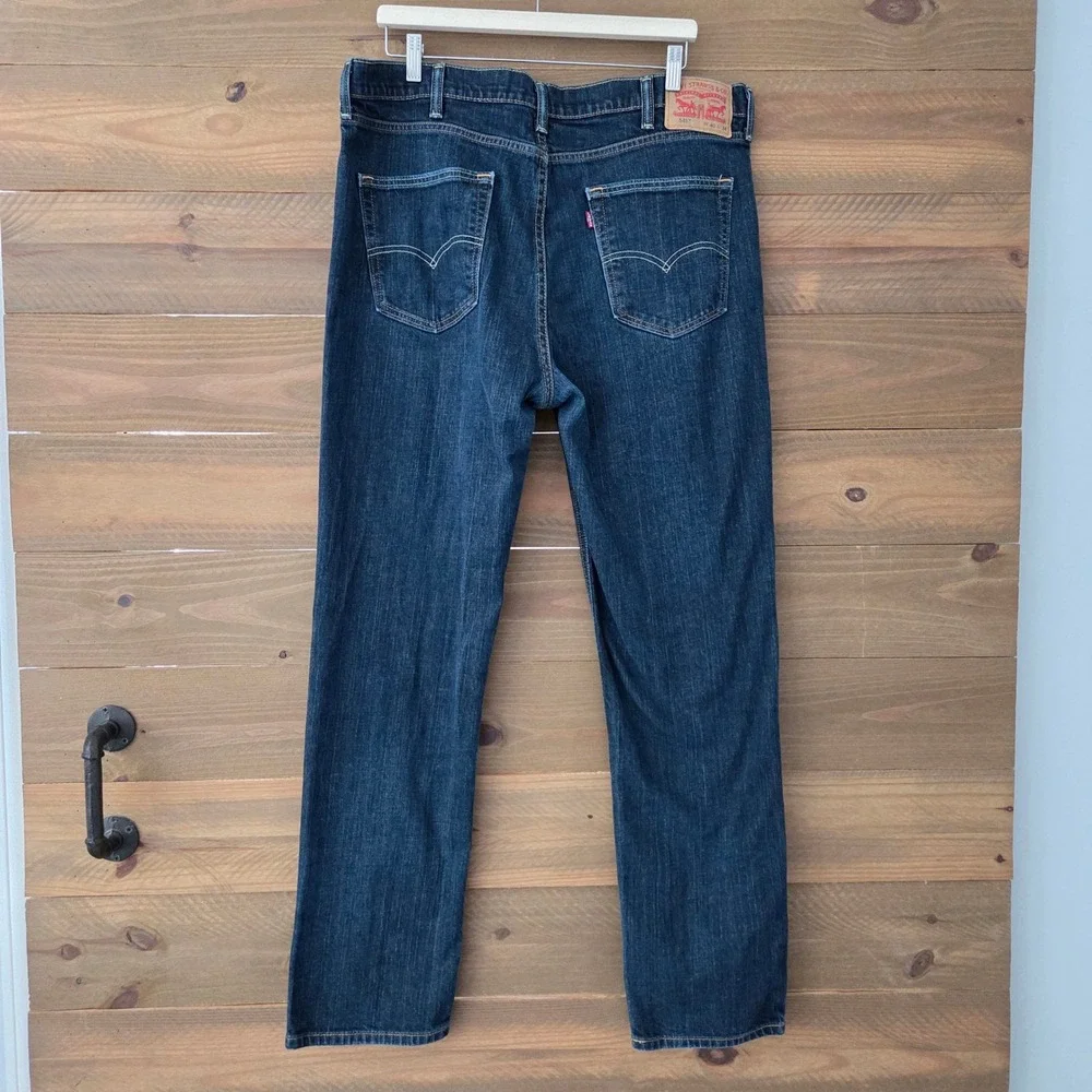 Levi's 541 Athletic Taper Blue Stretch Denim Jeans Mens 40x34